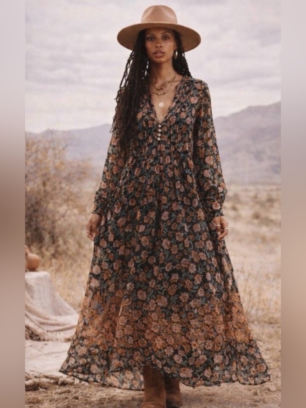 Free People See it Through Dress in Black Combo size Small NWT